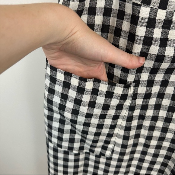 ASOS | Black and White Gingham Tiered Skirt Mini Dress Size 12 NWT - Picture 4 of 6